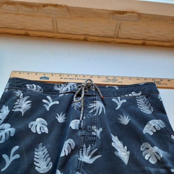 Katin Board Shorts Mens 34 Washed Black Swim Surf Beach Hybrid Trunks‎ Hawaiian - Picture 8 of 10